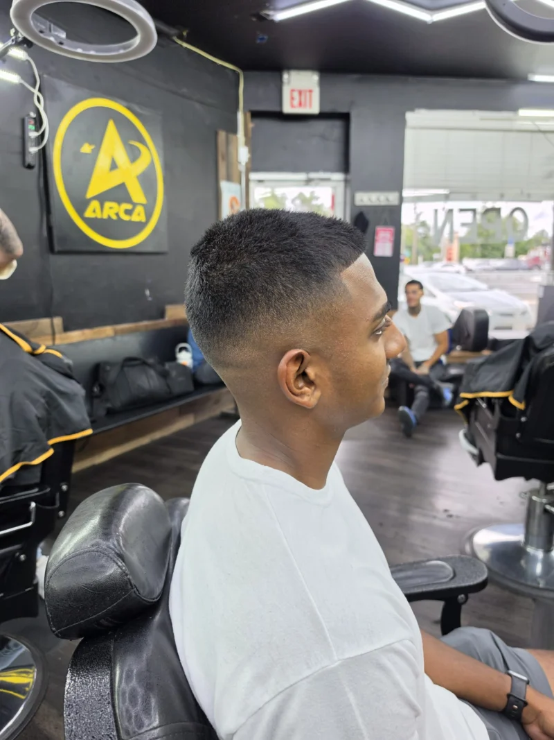 Haircut style at Arca Barbershop