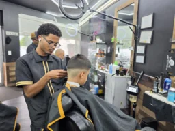Engel at Arca Barbershop